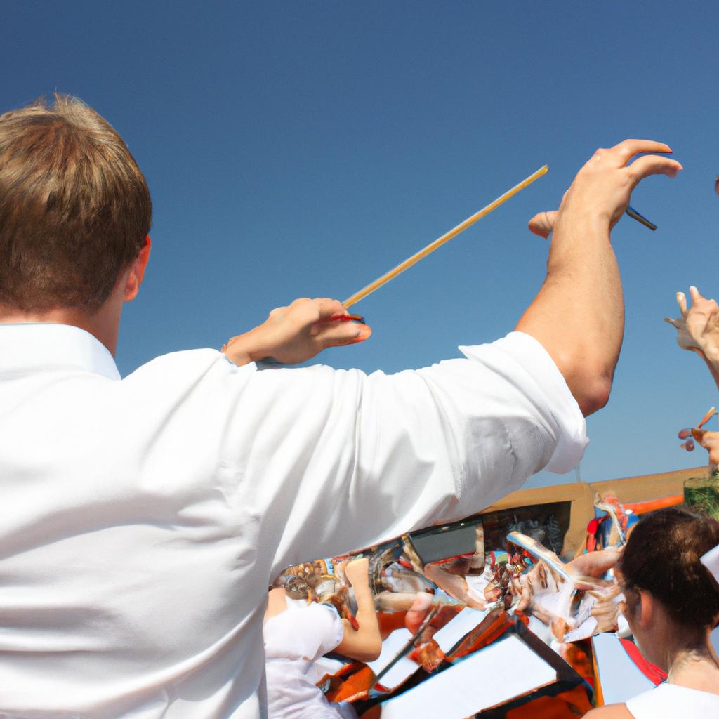Person conducting an orchestra